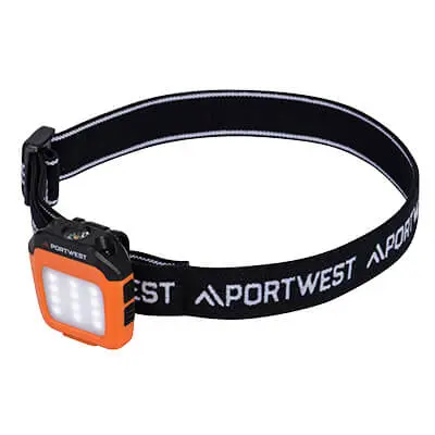 USB-ladattava monitoiminen LED-lippavalo Oranssi/musta 200/40/150 lum. Liiketunnistinaktivointi. Toiminnot himmeä-kirkas-punainen-valokeila. Yhdistetty otsapanta ja lippis klipsi. Säteen kantama jopa 50 metriä Käyttöaika jopa 12 h Latausaika 1,5 tuntia USB ladattava.