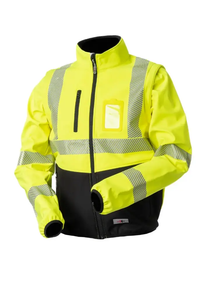 Huomiovärinen softshell pusero - 4138