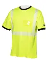 T-Paita Hi-Vis keltainen puuvillainen katkoprintti huomiopaita EN 20471 Lk.2