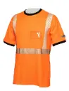 Hi-Vis oranssi puuvillainen katkoprintti huomiopaita - 4361