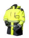 Huomiovärinen Stretch takki kelta/musta - 4146 