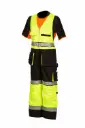 Huomiovärinen riipputasku avohaalari kelta/musta - 4131